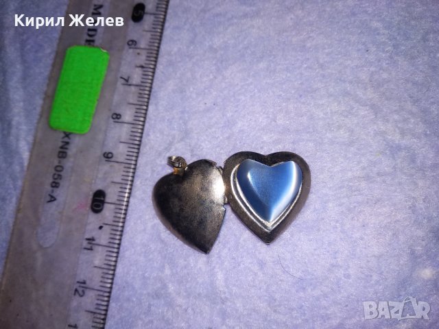 СРЕБРИСТО СЪРЦЕВИДНО АРТ МЕДАЛЬОНЧЕ за СНИМЧИЦИ 38633, снимка 6 - Колиета, медальони, синджири - 41622877
