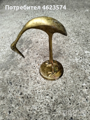 Бронзова птица, снимка 2 - Антикварни и старинни предмети - 52669964