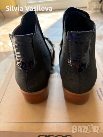 Боти от лак с камъни на Asos, снимка 4 - Дамски боти - 38899236