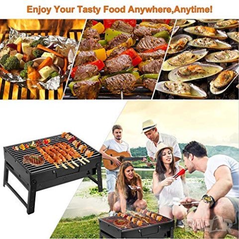 Барбекю, за дървени, въглища, преносимо, компактно, сгъваемо, Барбекю, скара, BBQ, снимка 3 - Други стоки за дома - 40522008