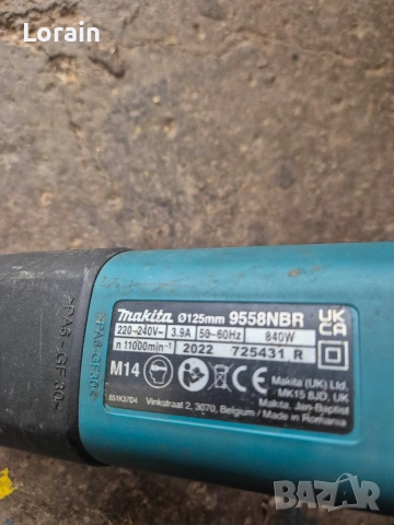Ъглошлайф"Makita955NBR"-125мм, снимка 2 - Ъглошлайфи - 53328873