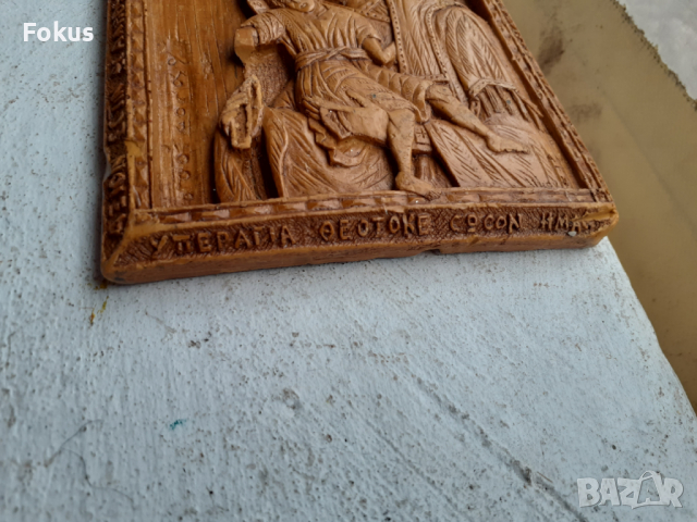 Стара восъчна икона за стена религия богородица, снимка 6 - Антикварни и старинни предмети - 36129184