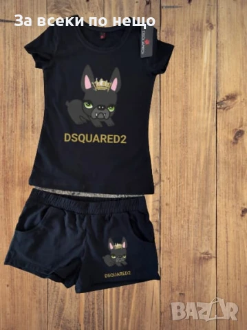 DSQUARED2 Дамски Черен Летен Комплект🔝Дамски Къс Спортен Екип Дискуаред2 - 2 Модела Код LFS521 , снимка 3 - Комплекти - 50744603