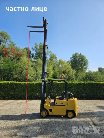 продавам Мотокар Hyster 3т газ , вдига на 5.7м + своб. ход