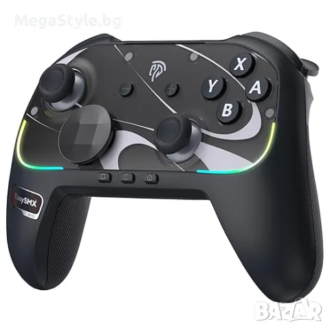EasySMX S10, Nintendo Switch/Switch 2,PC, Mobile,TMR джойстик, HD Rumble, черен, безжичен контроле