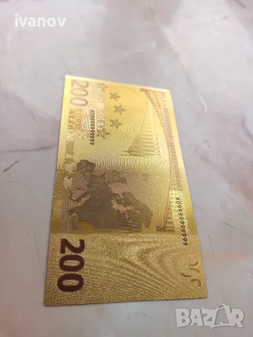 Златна банкнота 200€, снимка 3 - Нумизматика и бонистика - 48126712