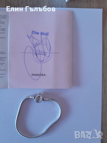 Гривна PANDORA, оригинална сребърна, снимка 8 - Гривни - 50299398