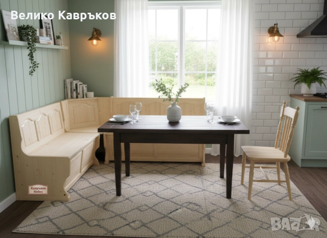 Кухненски ъгъл от масив., снимка 3 - Дивани и мека мебел - 14872900