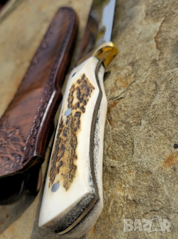 Ръчно изработен нож Еленски рог, снимка 3 - Ножове - 52323034