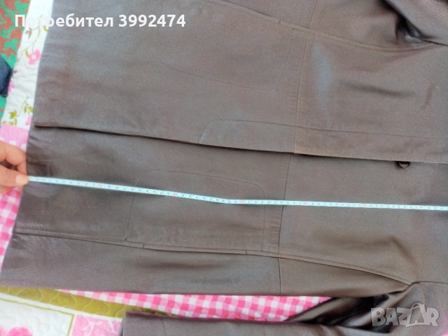 Дамско кожено манто, размер М, снимка 9 - Якета - 52106662