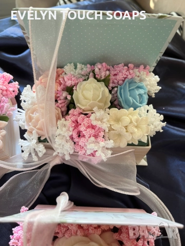  ръчно изработени букети в кутия са символ на стил, снимка 3 - Козметика за тяло - 51531040