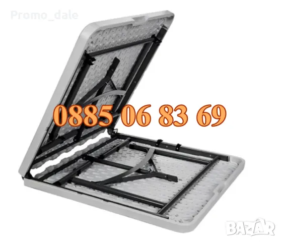 Комплект Сгъваема маса за кетъринг 180/74 см с 6 бр. сгъваеми кетъринг столове, снимка 4 - Други - 49586829