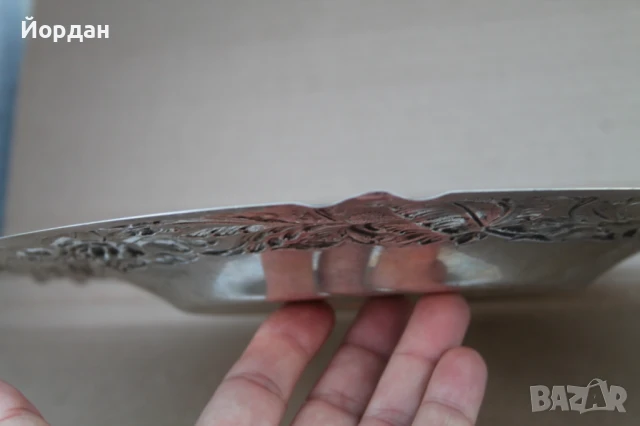 Сребърен поднос , снимка 8 - Антикварни и старинни предмети - 51392677