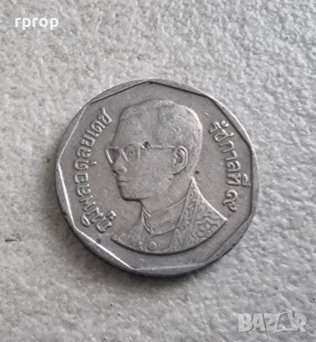 Монети. Тайланд.  1 , 2, 5  и 10 бата. Тайландски батове. 4 бройки., снимка 5 - Нумизматика и бонистика - 38228744