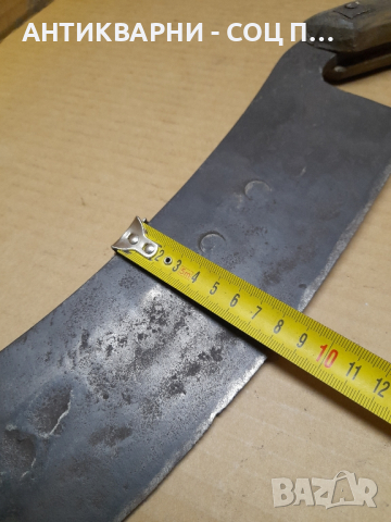 Голям Стар Ръчно Кован Нож За Сено , снимка 10 - Антикварни и старинни предмети - 44809156