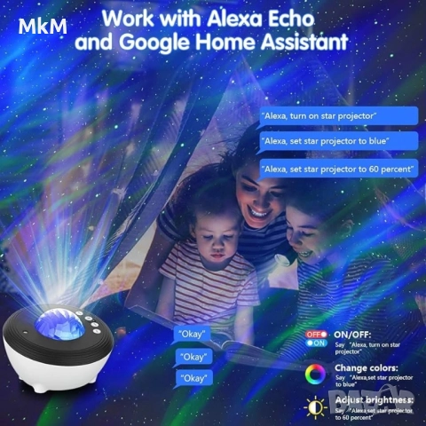 Многофункционален 6 в 1 Звезден проектор Aurora Borealis, снимка 4 - Плейъри, домашно кино, прожектори - 52449617