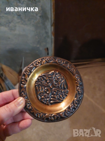 Продавам медни чинии за стена, снимка 5 - Декорация за дома - 52507089