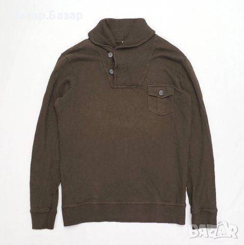 FOSSIL Supima Оригинален Памучен Пуловер Шал-Яка Плетена Блуза (L)