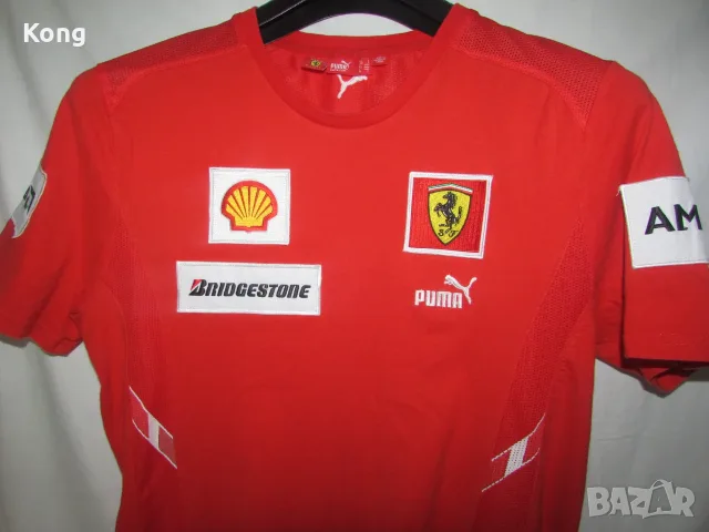 НОВА мъжка тениска Puma Scuderia Ferrari Пума Ферари Red Bull мерсеризиран памук фланелка 