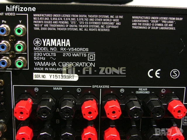 РЕСИВЪР  Yamaha rx-v540rds , снимка 10 - Ресийвъри, усилватели, смесителни пултове - 53007604