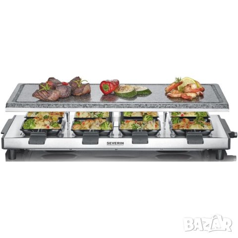 Раклет грил Severin RG 2374 с естествен камък, 1700 W, снимка 3 - Скари - 41512580