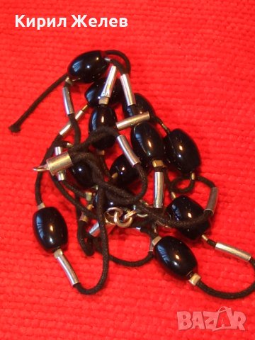 КРАСИВА ЕФЕКТНА СКЪПОЦЕННА ХЕНД - МЕЙД СРЕБЪРНА ГРИВНА СРЕБРО 925 и ЧЕРЕН ОНИКС 38700, снимка 6 - Гривни - 41741244