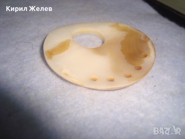 КРАСИВ СЕДЕФЕН ВИНТИДЖ АРТ МЕДАЛЬОН РЪЧНО ШЛИФОВАН КРАЛСКИ НАТУРАЛЕН СЕДЕФ 22919, снимка 6 - Колиета, медальони, синджири - 36246359