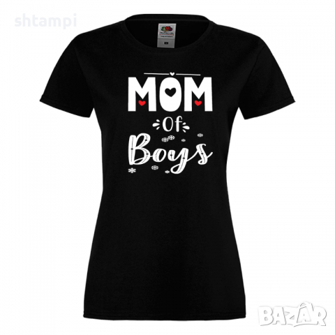 Дамска тениска Mom Of Boys,Празник на Майката,Подарък,Изненада,Рожден Ден, снимка 10 - Тениски - 36297075