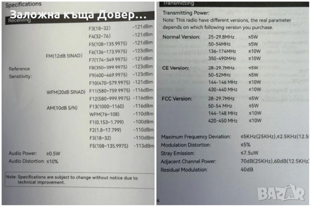 Quansheng TK 11 Taiko kong multi band radiostation walkie talkie радиостанция, снимка 11 - Друга електроника - 53817953