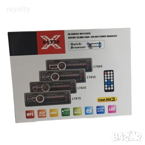 Автомобилно MP3 Радио с Bluetooth, USB и FM Тунер – Цифров медиен плейър 1786E, снимка 4 - Радиокасетофони, транзистори - 49152501
