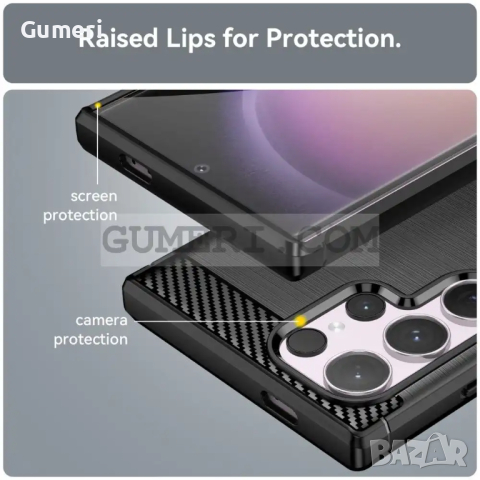 Гръб "Карбон Шарк" за Samsung Galaxy S24 Ultra, снимка 6 - Калъфи, кейсове - 44923574