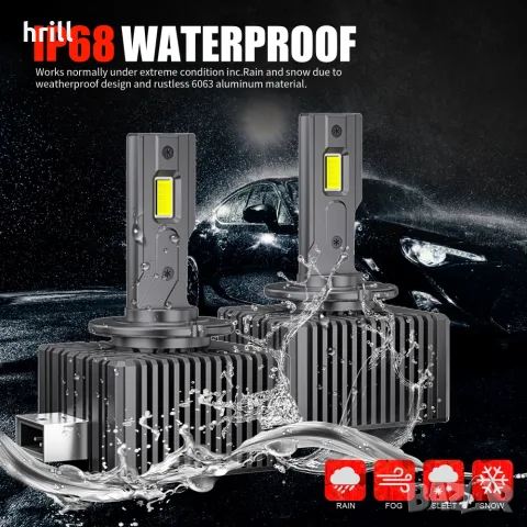 Нова LED крушка D3S за кола 35W, снимка 3 - Аксесоари и консумативи - 55744702