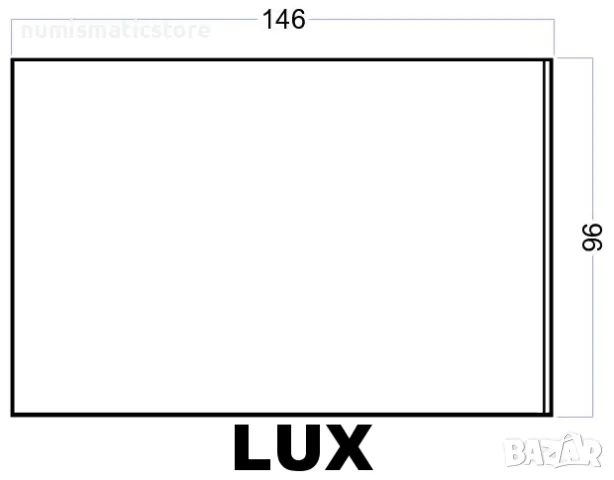 LUX - опаковки за банкноти 96x146 mm, опаковка от 50 броя!