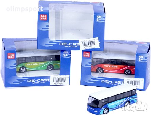 Метален автобус,опакован в кутия.  Предлага се в различни цветове   , снимка 2 - Коли, камиони, мотори, писти - 41442650