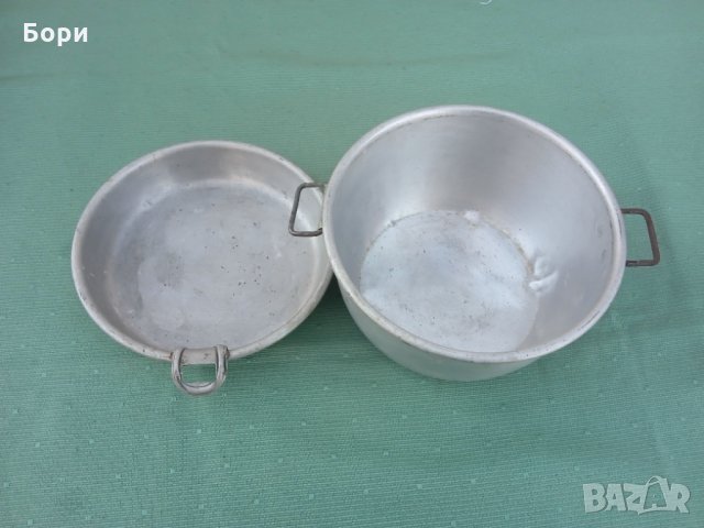 Стара алуминиев купа/канче БДС, снимка 3 - Аксесоари за кухня - 35760055