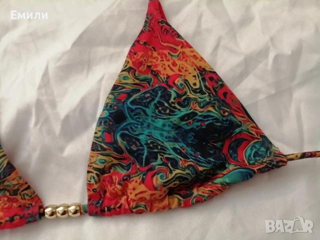 S, M, L нов комплект цветен дамски бански от две части psychedelic, снимка 12 - Бански костюми - 51076707