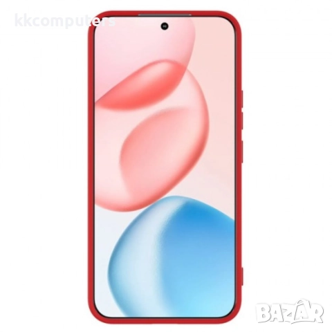 Силиконов кейс bSmart Silicone Soft Cover и Протектор За Honor 400, Червен, снимка 2 - Калъфи, кейсове - 51923746