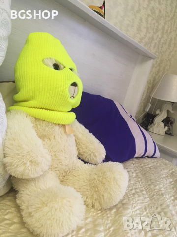 Зимна шапка маска - Yellow Neon Balaclava, снимка 9 - Шапки - 30397935