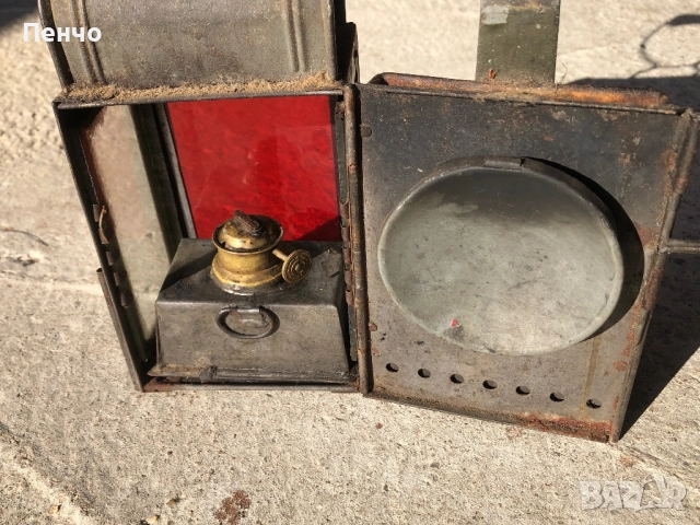 стара военна лампа /фенер/ - WWI-WWII - GERMANY, снимка 7 - Антикварни и старинни предмети - 50890330