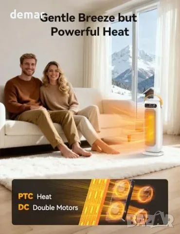 Керамична духалка 1500 W с осцилация 110°, LED дисплей и таймер, снимка 5 - Други стоки за дома - 56228523