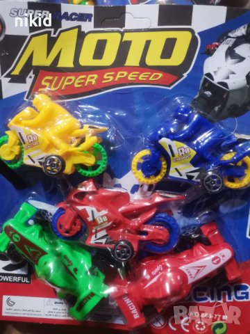 5 бр мотор мотори рали кола количка фигурки играчки пластмасови за игра и украса торта, снимка 3 - Фигурки - 38720710