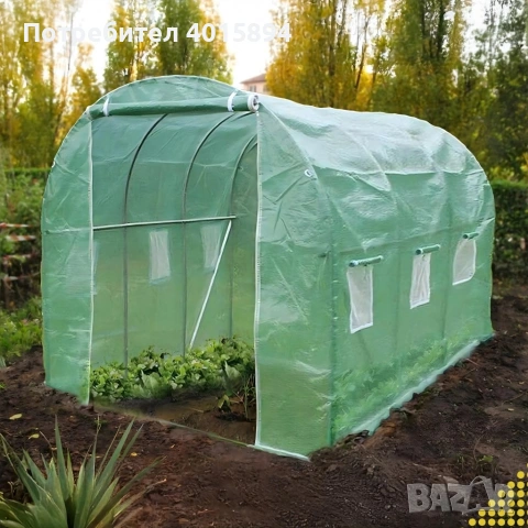 Резервно покривало за оранжерия 3x2x2м – Армирано UV , с цип и прозорци (без рамка), снимка 4 - Оранжерии - 53422410