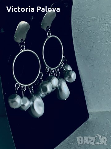 Барокови перли обеци Германия, снимка 6 - Обеци - 34101513