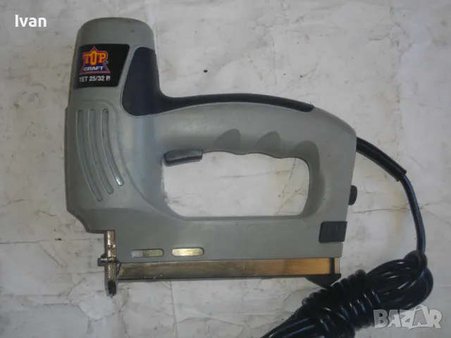 Нов Немски Комбиниран Електрически ТАКЕР Дърводелски Голям За Скоби и Пирони 15-32мм Top CRAFT TET , снимка 2 - Други инструменти - 47341997