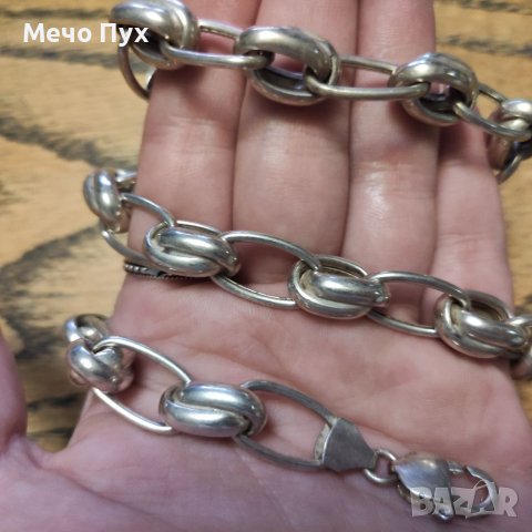 Сребърен ланец (154), снимка 4 - Колиета, медальони, синджири - 40780792