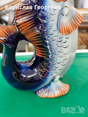 Руска порцеланова бутилка риба, снимка 3 - Колекции - 51520457