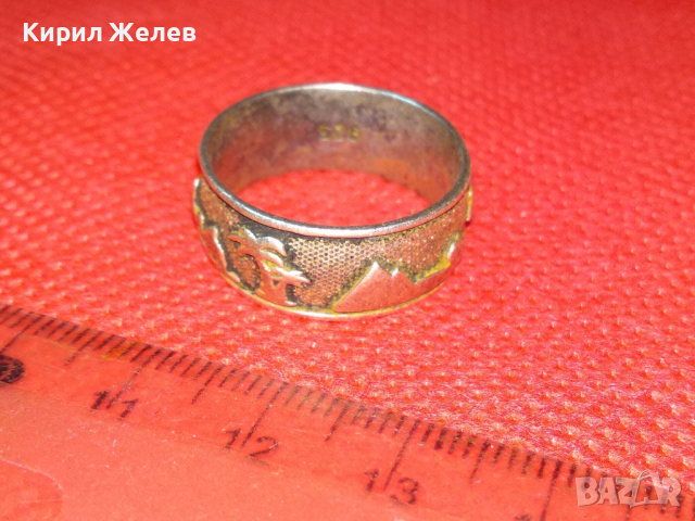 ЕГИПЕТСКИ СРЕБЪРЕН ПРЪСТЕН ХАЛКА ЛАКИРАНО СРЕБРО 925 с ПИРАМИДИ КАМИЛИ ПАЛМИ МНОГО ЖИВОПИСЕН 43787, снимка 14 - Пръстени - 44613330