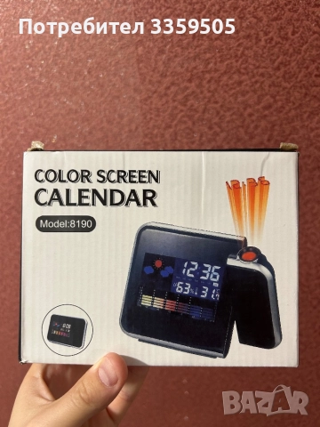 Електронен часовник и термометър , снимка 2 - Стенни часовници - 52259483