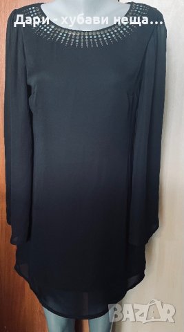 Черна рокля с вградено колие🍀❤️М/L,L❤️🍀арт.6025