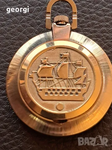 руски позлатен джобен часовник Ракета , снимка 4 - Мъжки - 49853877